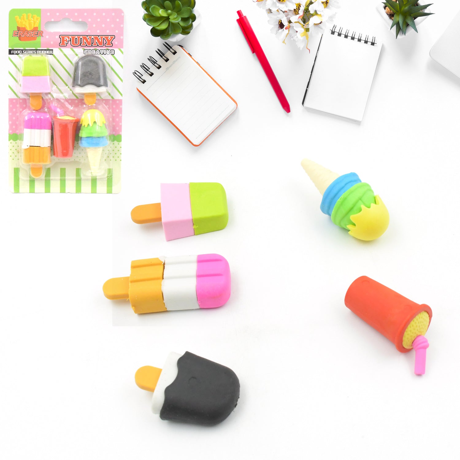 Mini Eraser Set for Kids (5 Pieces) - Fun Designs, Party Favors, School Prizes Mini Eraser Set for Kids (5 Pieces) - Fun Designs, Party Favors, School Prizes